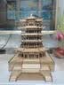 鹳雀楼榫卯积木中国古建筑黄鹤楼模型高难度木质拼装玩具生日礼物 黄鹤楼-中国古建筑【870片-32.5*25*34.3CM】 研学文创纪念品 实拍图
