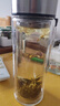 500ml双层高硼硅耐高温玻璃 透明耐热防烫水杯带盖泡茶杯 银色盛景钢盖千层特大杯 500ml 1只 实拍图