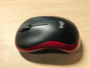 罗技（Logitech）M185鼠标 无线鼠标 办公鼠标 对称鼠标 黑色红边 带无线2.4G接收器 实拍图