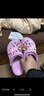 卡骆驰（CROCS）贝雅卡骆班洞洞鞋轻便耐磨一脚蹬休闲鞋女鞋时尚沙滩鞋|205089 芭蕾粉/糖果粉-6TG 37 /38(230mm) 实拍图