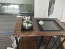 心怡君【今日顺丰速发】功夫茶桌泡茶桌一体家用烧水简约茶几阳台泡茶台 底部上水【胡桃色+不锈钢壶】 长100宽55高60cm丨赠电磁炉+茶具 实拍图