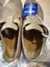 BIRKENSTOCK勃肯德国进口男女款牛皮绒面革软木London低帮休闲鞋 棕色窄版1010504 38 实拍图