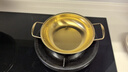 【韩剧同款】加厚不锈钢干锅海鲜锅火锅金色平底浅锅双耳锅泡面锅 迷你款17cm【金色】双柄汤锅 实拍图