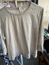 MUJI MUJI 女式 亚麻水洗 七分袖罩衫 T恤 亚麻上衣 BCA25C2S 浅米色 M(160/84A) 实拍图
