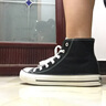 回力帆布鞋女春秋季新款学生小白鞋女休闲百搭平底板鞋韩版鞋子女 经典黑 （女士选小一码 ） 39 实拍图