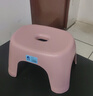 新款加厚奶油风家用小凳子塑料凳可叠放耐用儿童凳 樱花粉1个 实拍图