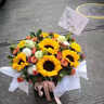 冉子花坊鲜花速递同城配送向日葵混搭抱抱桶玫瑰送爱人女友生日礼物真鲜花 抱抱桶混搭 实拍图