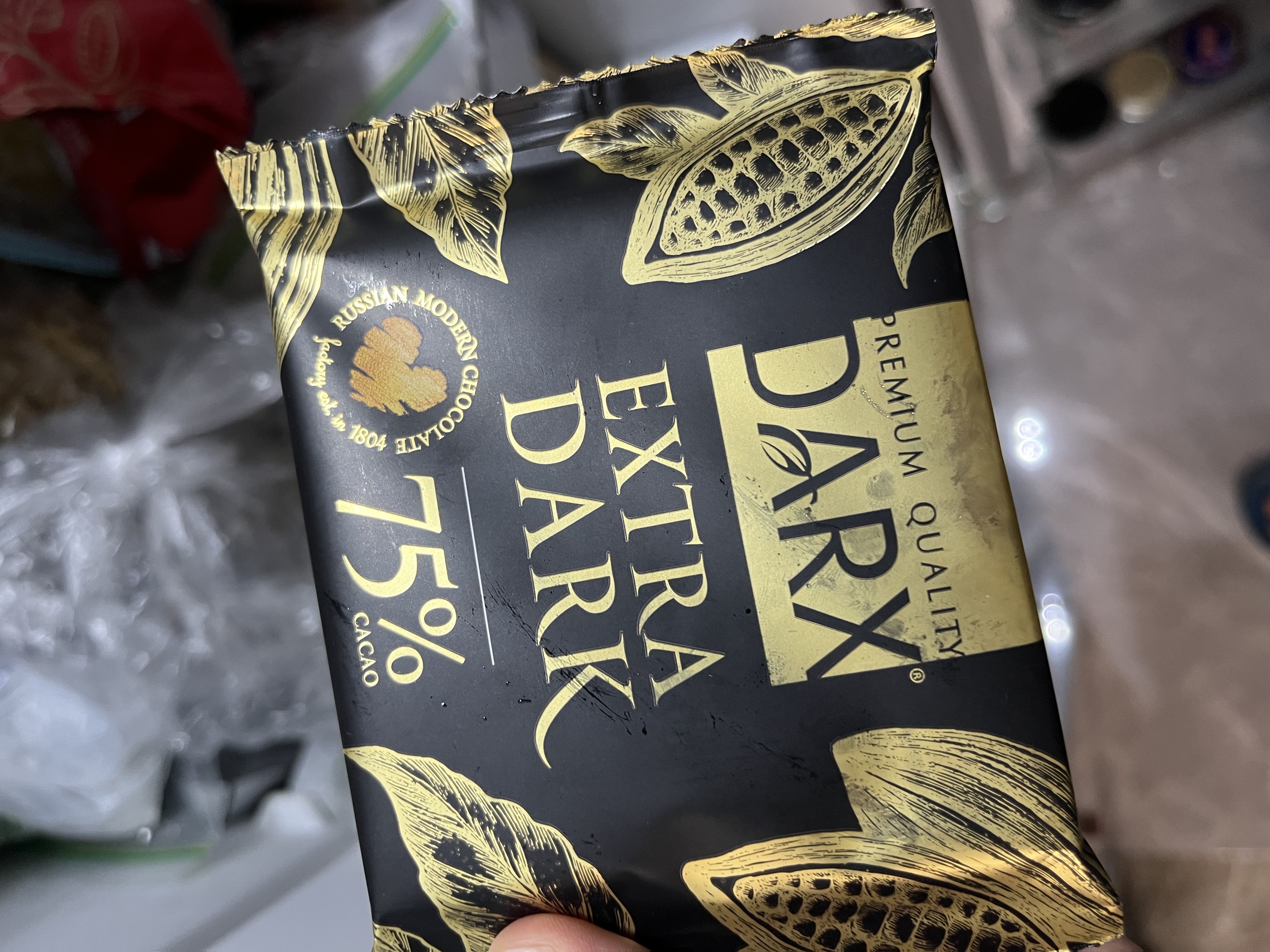 DARX 75% 黑巧克力70g 俄罗斯进口巧克力爱莲巧休闲零食 实拍图