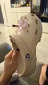 卡骆驰（CROCS）贝雅卡骆班洞洞鞋轻便耐磨一脚蹬休闲鞋女鞋时尚沙滩鞋|205089 冬日白/彩色-1LI 41 /42(260mm) 实拍图