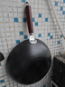 京严炒锅章丘款铁锅无涂层炒菜不粘锅家用精铁锅具燃气电磁炉用已开锅 【灶具通用】适合5-8人  赠盖铲  直径 34cm 百年工艺｜传统铁锅｜健康不沾 实拍图