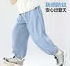 左西男童防蚊裤夏季天丝凉感牛仔裤2026新款儿童裤子潮 浅牛仔色 130 实拍图