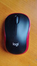 罗技（Logitech）M185鼠标 无线鼠标 办公鼠标 对称鼠标 黑色红边 带无线2.4G接收器 实拍图