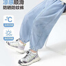 左西男童防蚊裤夏季天丝凉感牛仔裤2026新款儿童裤子潮 浅牛仔色 130 实拍图
