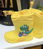 牧萌儿童雨鞋男童女童防水立体宝宝防滑耐磨卡通雨靴 挖掘机恐龙 17码 实拍图