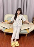 猫人（MiiOW）纯棉情侣款睡衣女士夏季短袖短裤卡通小清新女生春秋款家居服套装 【短袖+短裤】米白小狗 【100%纯棉-柔软舒适】 L 女 【推荐体重100-120斤】 实拍图