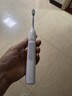 飞利浦（PHILIPS）声波电动牙刷钻石3系 5倍洁齿5种模式 刷头*2【亮白+洁净】生日礼物 送男生女友HX5181/01  白 实拍图