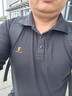 啄木鸟（TUCANO）长袖T恤男春秋季商务休闲翻领polo衫经典百搭上衣男装 黑色3XL 实拍图