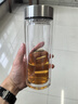 希诺（heenoor）双层玻璃杯男士办公泡茶杯送礼耐高温大容量水杯中秋节礼物礼盒 经典-适中适量345ml 实拍图