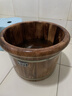 川柏香实木泡脚桶木桶洗脚盆木桶家用足浴桶泡脚木质香柏木碳化木制脚盆 26cm 【碳化无盖】+艾30 实拍图