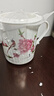 潇毅艾 景德镇陶瓷茶杯带盖家用杯喝茶杯青花瓷器办公杯子 实拍图