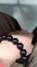 卡薇亚天然冰种彩眼黑曜石貔貅手链男士情侣款皮休情人节礼物水晶手串女 珠径16mm左右素珠附证书 实拍图