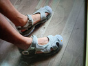 悍途（HUMTTO）夏季新款沙滩凉鞋户外徒步休闲运动包头凉鞋轻便防滑涉水溯溪鞋 米灰/抹茶灰-女 39 实拍图