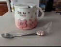 贝瑟斯马克杯 陶瓷杯喝水杯子咖啡杯樱花浮雕泡茶杯带盖办公家用水杯子 实拍图