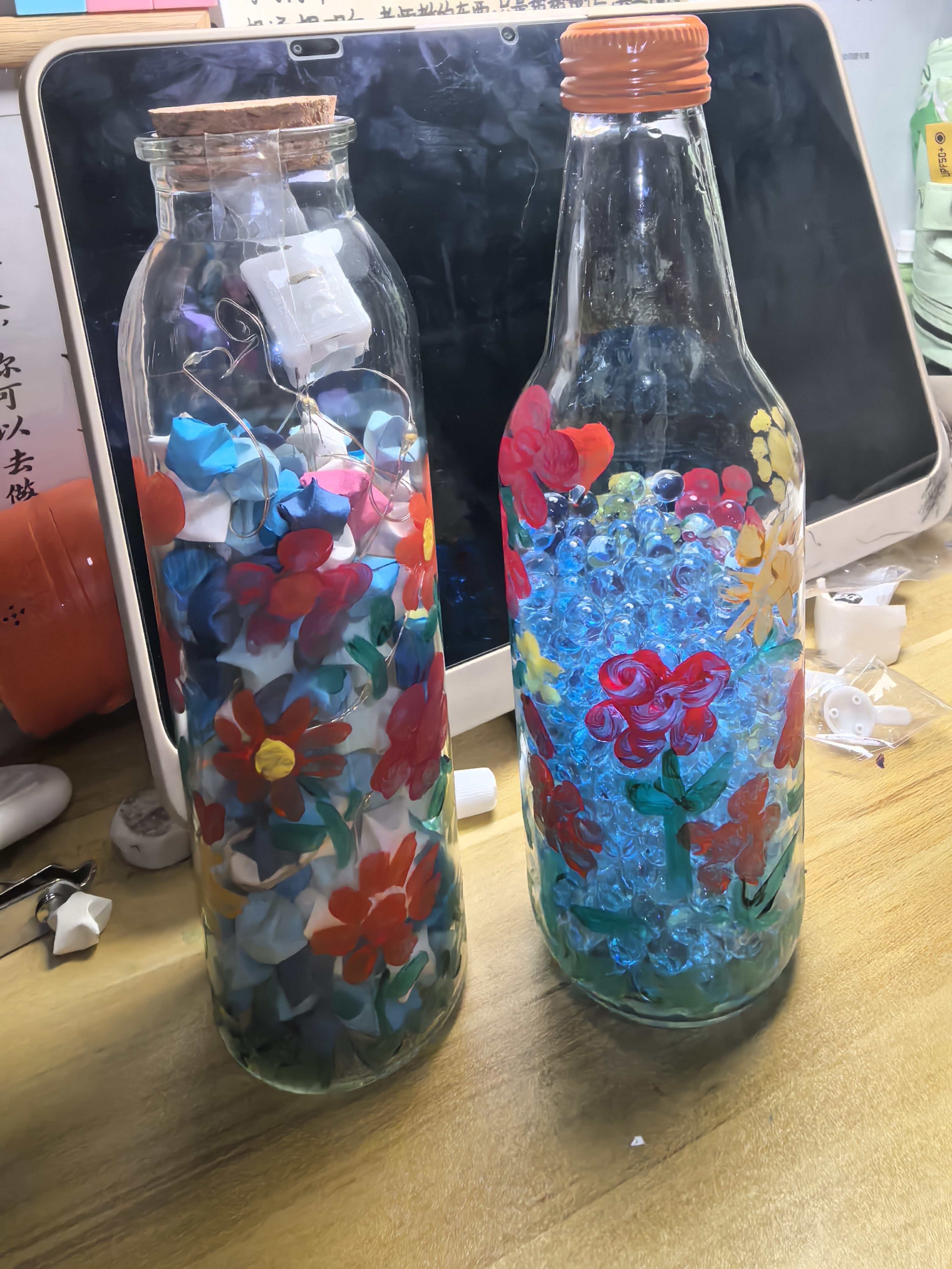 NVV星星瓶星星折纸罐玻璃瓶 手工DIY幸运星情侣漂流瓶 许愿瓶BQ-HP2 实拍图