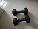 Keep哑铃男女健身家用彩色浸塑环保手铃亚铃肌肉训练墨灰色5kg*2 实拍图
