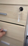 强盛永旺活动柜文件资料储物柜办公职员文件小矮柜桌下柜三抽枫木+暖白色 实拍图