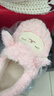 名创优品（MINISO）羊咩咩棉拖鞋女秋冬家居室内厚底月子毛毛拖鞋粉色包跟款40-41 实拍图