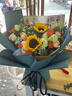 艾斯维娜鲜花速递向日葵混搭花束生日礼物全国同城配送 向日葵香槟韩式花束 实拍图