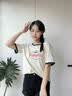 真维斯（Jeanswest）设计感小众短袖t恤女款夏季2026新款撞色纯棉半袖打底衫休闲上衣 实拍图