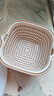 双层洗菜盆沥水篮水果盘吐骨碟客厅家用厨房洗水果篮子 圆角中号灰白【沥水网+盆】 实拍图