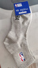 NBA袜子男士运动袜夏季抗菌防臭消臭吸汗无骨棉袜跑步中筒袜3双 实拍图