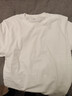重磅纯棉短袖t恤男高档纯色印花休闲基础款内搭半袖打底衫 白色 XL  140-155斤 实拍图