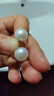 海蒂9-10mm无核S925银淡水珍珠耳钉素耳饰经典款女母亲节礼物附证书 实拍图