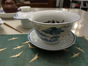 MULTIPOTENT茶具三才盖碗手绘青花山水薄胎瓷泡茶碗伴手礼物 实拍图