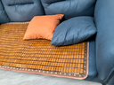 李记花果山沙发垫夏季凉垫麻将凉席沙发坐垫麻将块凉席竹席防滑垫贵妃可定制 窄边碳化色【双牛筋+防滑底】 70cm*165cm 实拍图