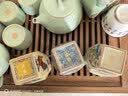 仿宋汝窑金鸡报晓八方杯单杯中式复古陶瓷茶杯高档主人杯品茗杯子 缠枝莲-梅兰竹菊  【八方杯-160ml】 实拍图