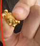 周六福（ZLF）520礼物  黄金转运珠女款足金福星兔生肖兔红手绳 定价 1.15g 实拍图