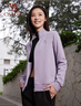 骆驼（CAMEL）跑步运动套装女立领长袖两件套运动服 7C2226L5463 华芙紫 L 实拍图