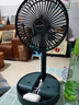 伸缩折叠小风扇家用静音充电型办公台式USB桌面宿舍大风力无线夏台面落地两用折叠电风扇 宫廷绿【充电款】3档调节-超静音设计 实拍图