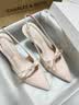 CHARLES&KEITH缎面蝴蝶结尖头高跟凉鞋女生日礼物送女友CK1-60361556 Light Pink浅粉色 39 实拍图