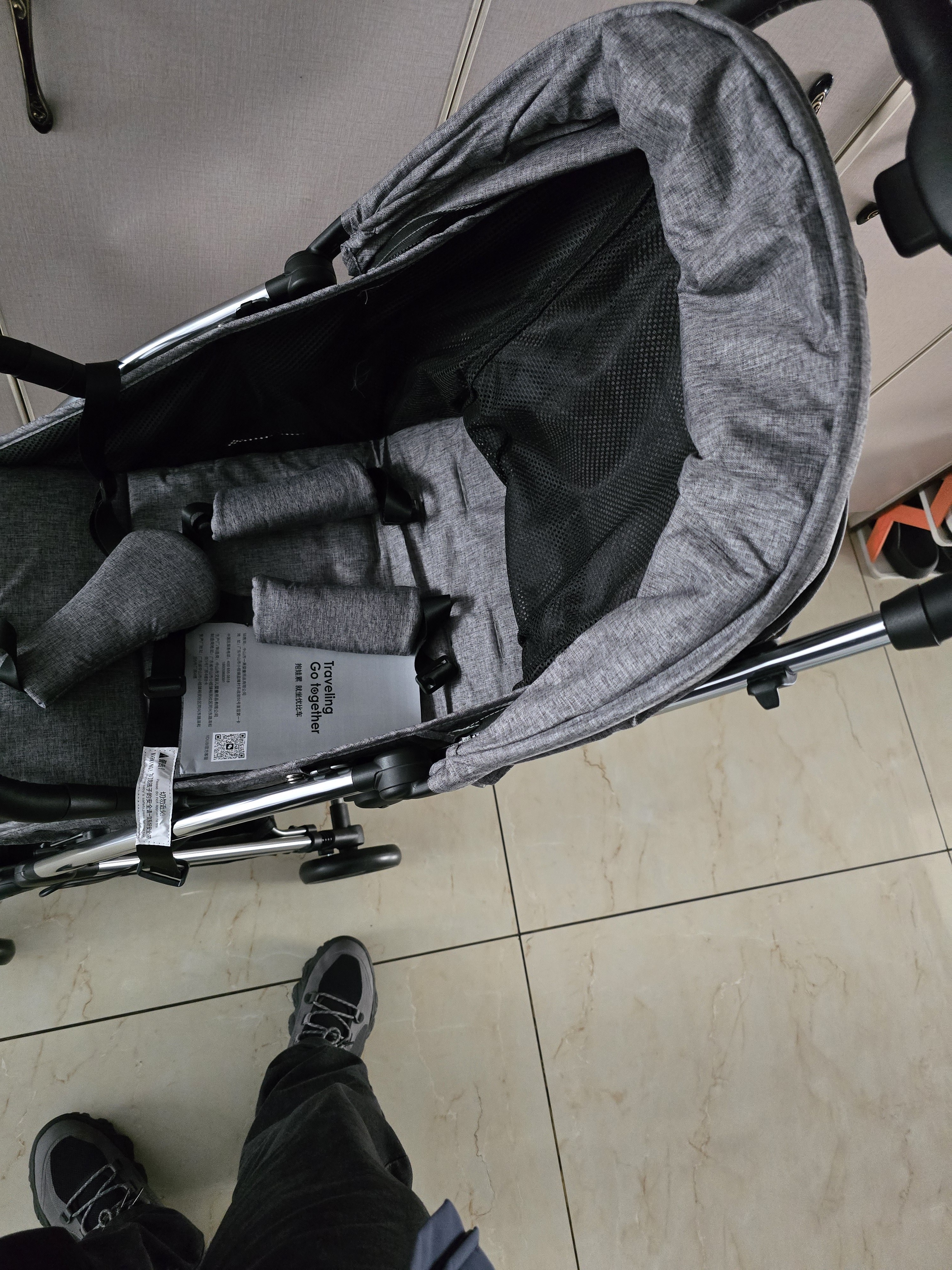 YOUBI婴儿推车可坐可躺轻便可折叠避震便携小遛娃口袋手推车 冬夏版阳极灰【雨罩+藤席】 实拍图