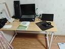 舒客艺家 电脑桌台式小户型小桌子家用学习桌写字办公书桌电竞长条桌子 木纹白架单桌120*60*74 加固电脑桌 实拍图