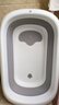 iuu婴儿洗澡盆 可折叠宝宝浴盆大号 洗澡神器躺托浴架新生儿童用品 【北欧灰】单盆 材质：FAD食品级材质检测认证 实拍图