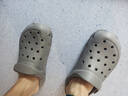 京东京造【抗菌洞洞鞋】凉鞋旅行沙滩两穿eva防臭凉拖鞋男士水泥灰40-41 实拍图