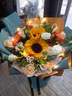 艾斯维娜鲜花速递向日葵混搭花束生日礼物全国同城配送 向日葵香槟韩式花束 实拍图