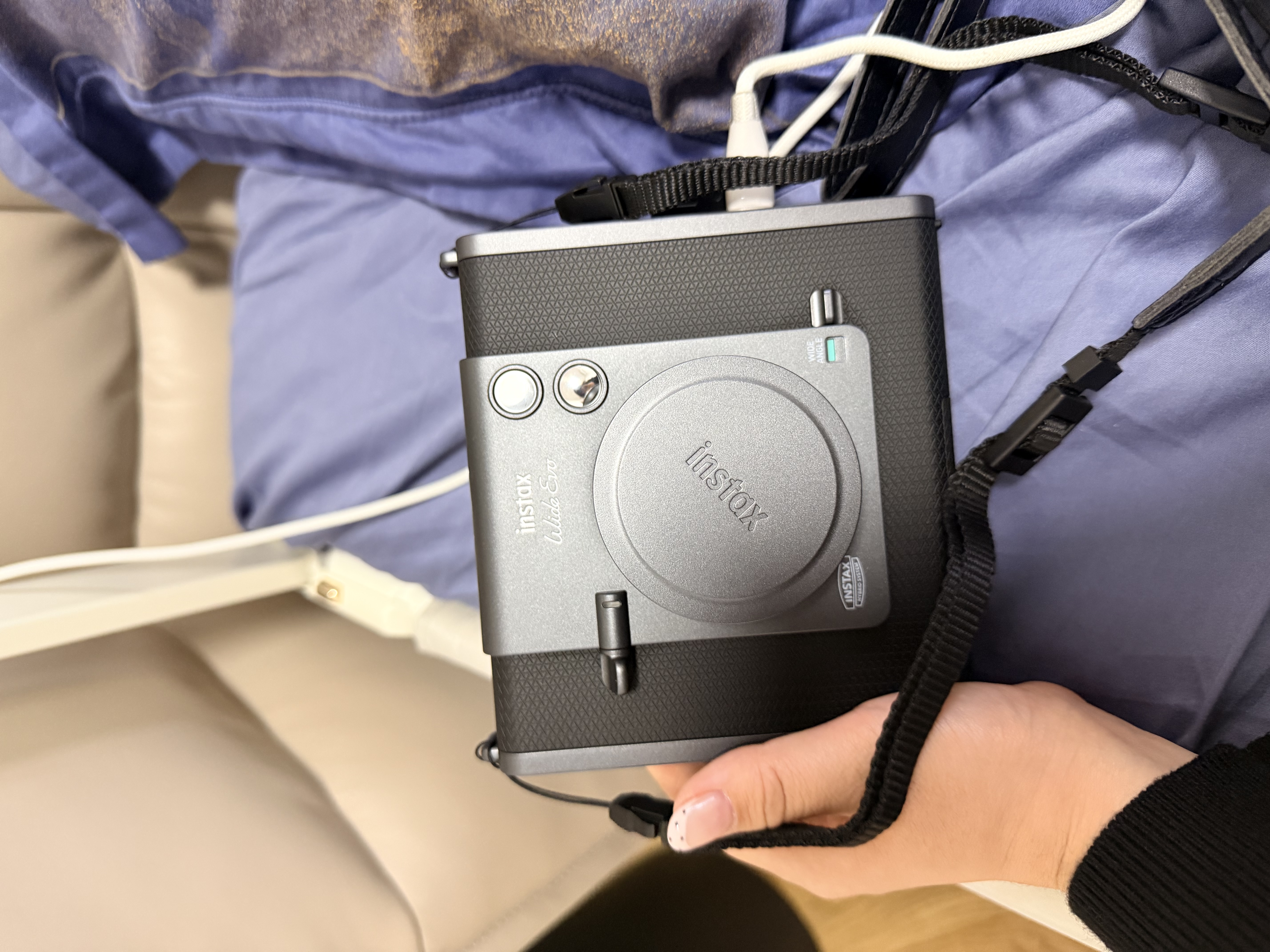 富士（FUJIFILM）instax拍立得wide400 一次成像复古相机wide300即拍即得相纸 生日礼物 送礼奖品 【刮刮乐抽相纸】 WIDE EVO 黑色【宽幅升级款】 官方标配 实拍图